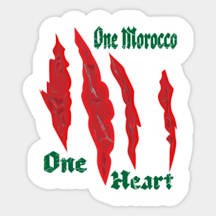 Marocain Proud One Heart One Morocco Sticker